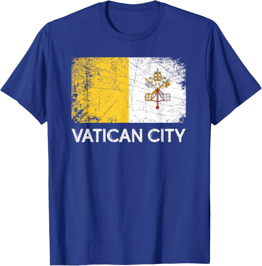 Vatican Flag | Vintage Made In Vatican Gift T-Shirt - T-Shirt | Royal