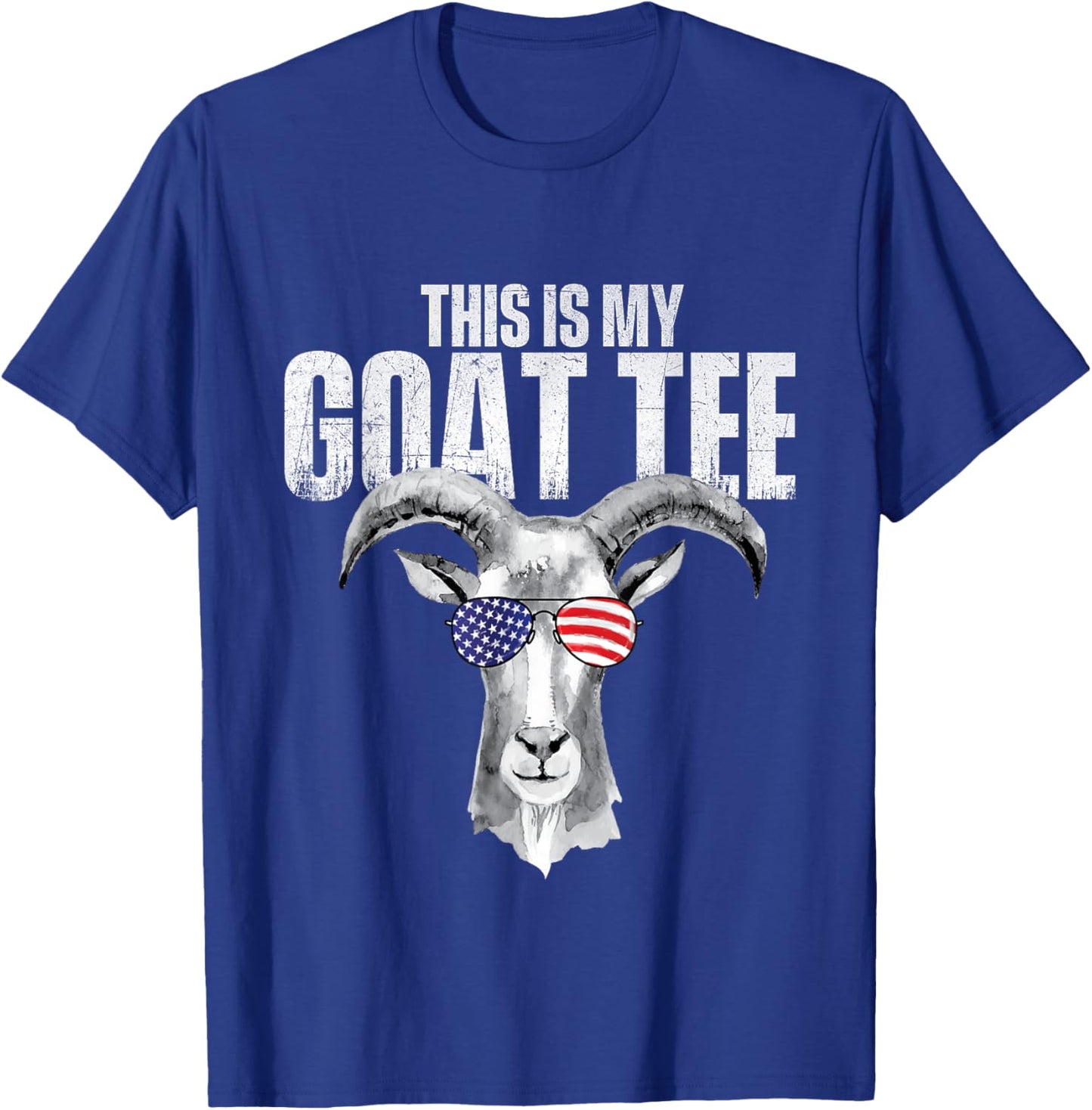 This Is My Goat - USA American Flag Goats Farm Animal Girls Kids Men T-Shirt - T-Shirt | Royal