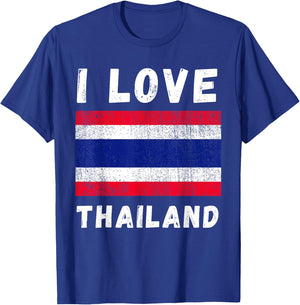 I Love Thailand Vintage Thai Thailand Family Travel Souvenir T-Shirt - T-Shirt | Royal