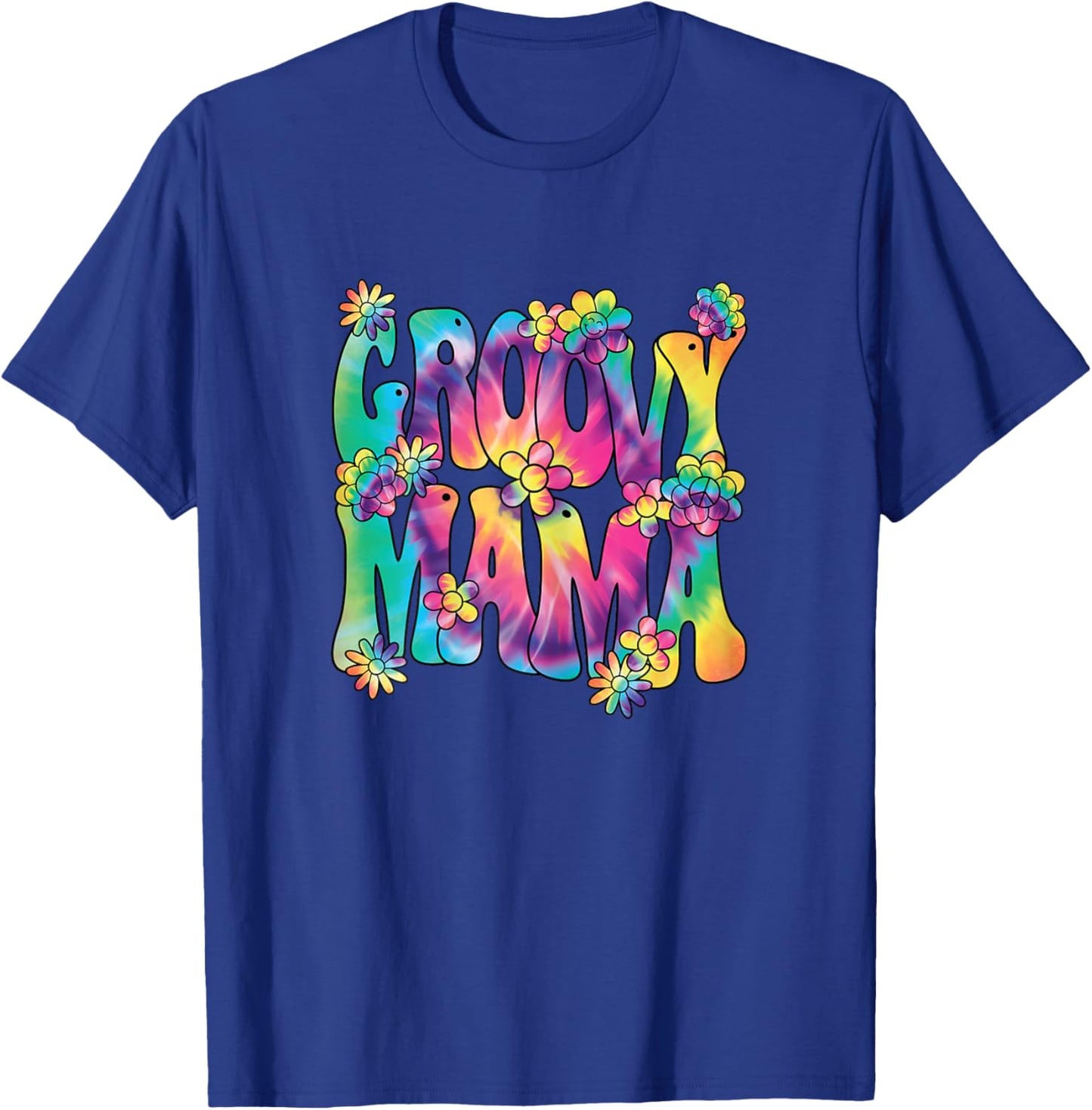 Groovy Mama Mom Hippie 60s 70s Retro Party Outfit Women T-Shirt - T-Shirt | Royal