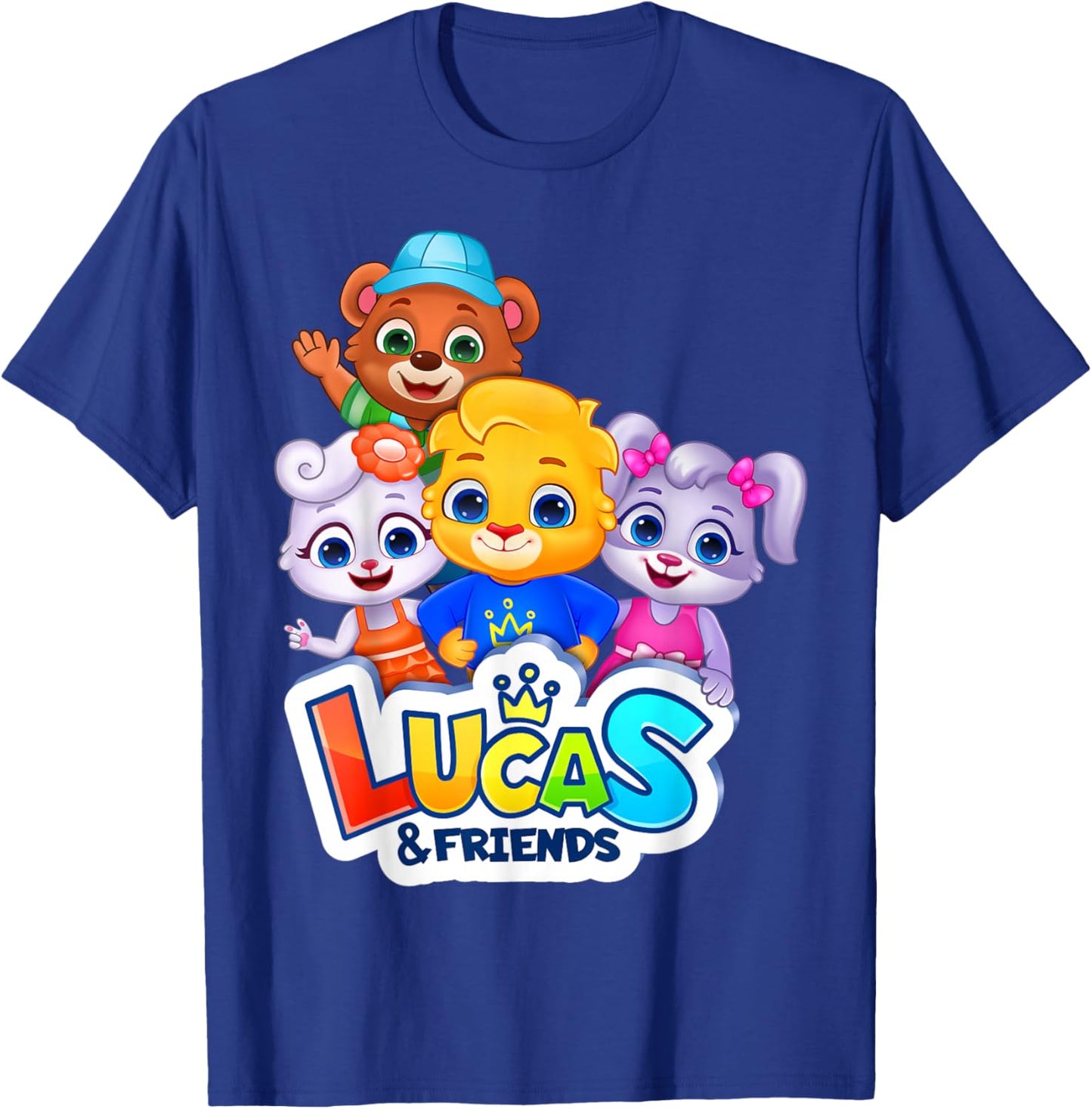 RV AppStudios Official Characters | Lucas & Friends Gang Small T-Shirt - T-Shirt | Royal