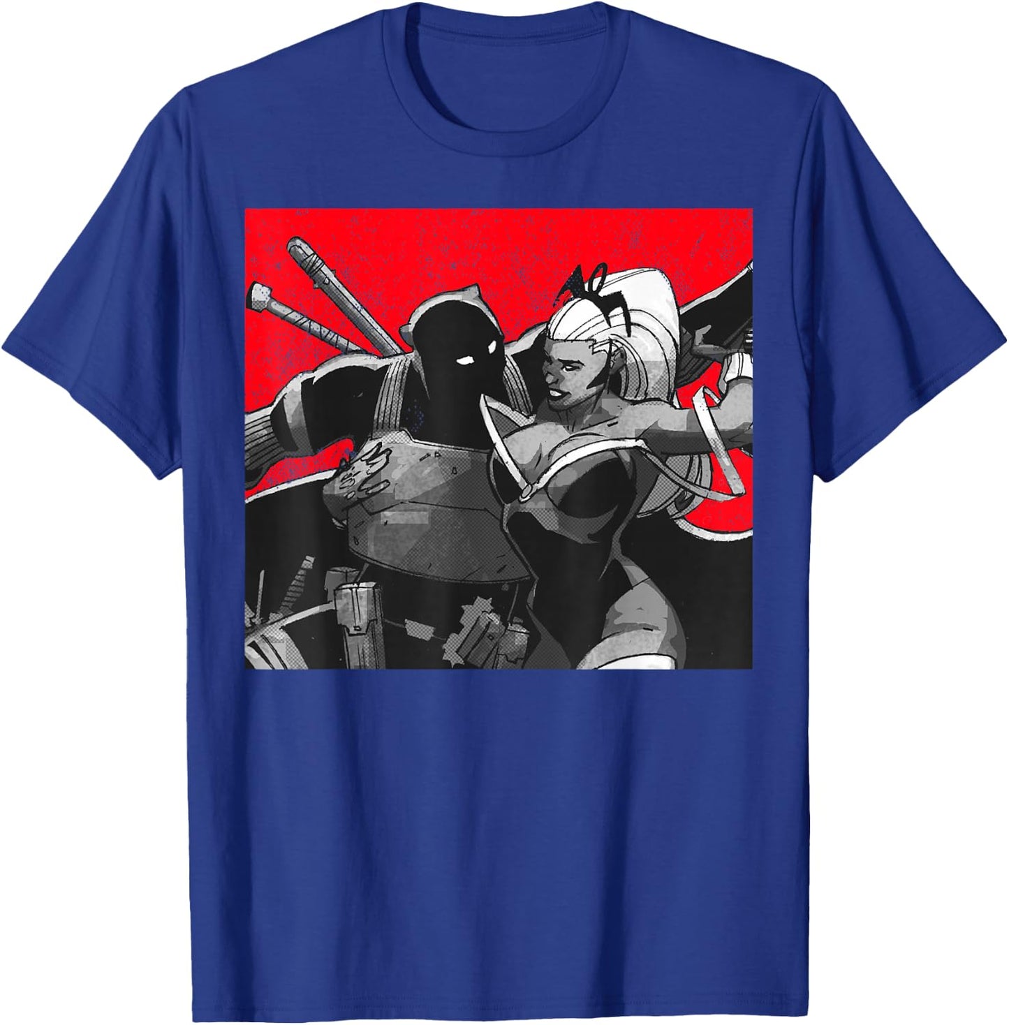 Marvel Black Panther & Storm Kanji Portrait T-Shirt - T-Shirt | Royal
