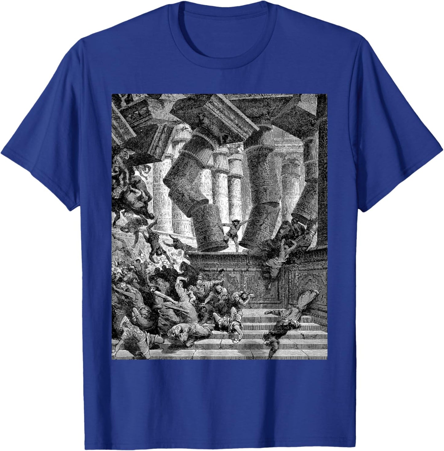 Death of Samson Gustave Dore Biblical Art The Bible Cool T-Shirt - T-Shirt | Royal