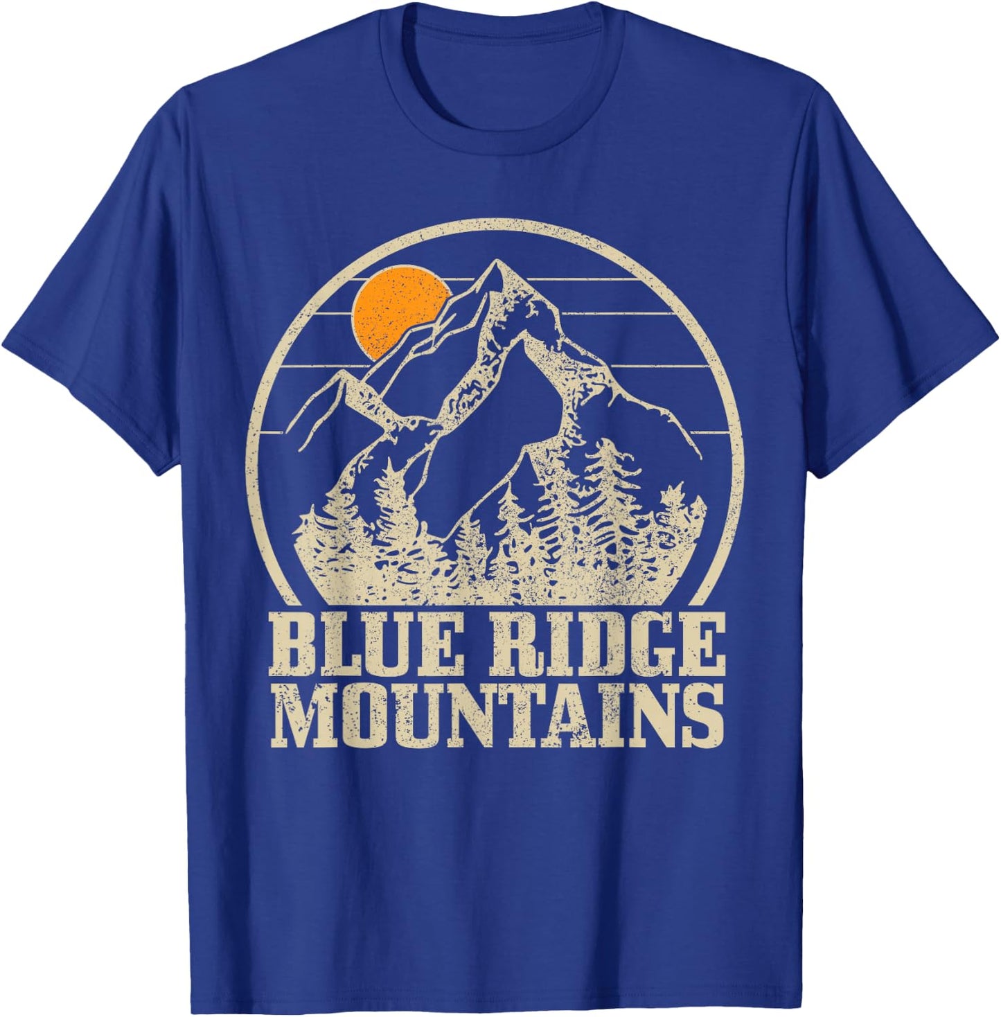 Blue Ridge Mountains Vintage Mountains USA America Souvenir T-Shirt - T-Shirt | Royal