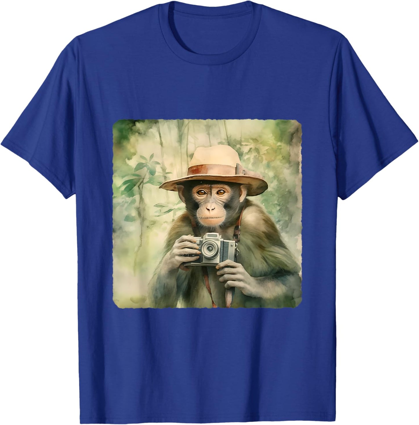 Photographer Monkey In The Jungle. Wildlife, Photography T-Shirt - T-Shirt | Royal