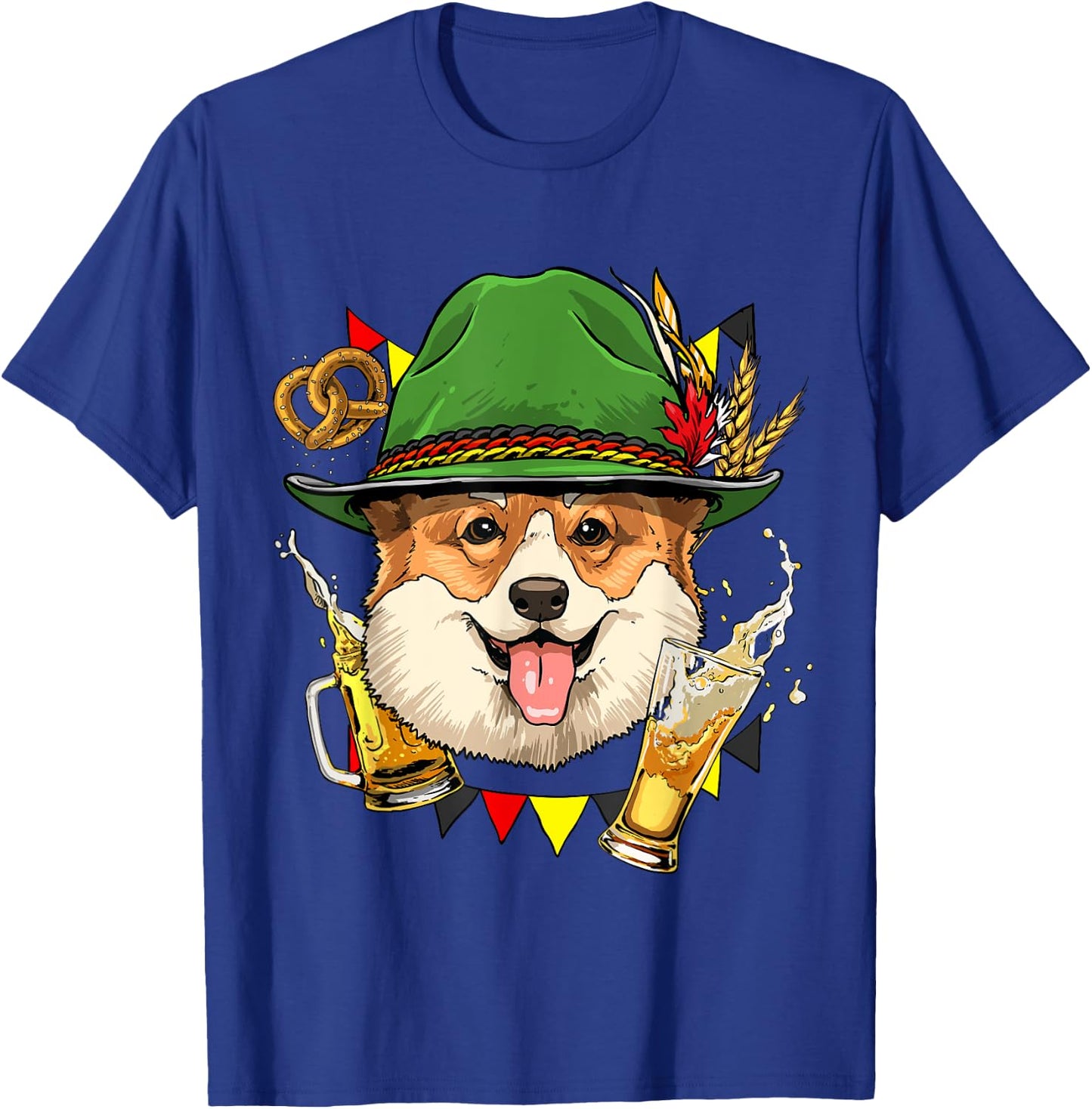 Oktoberfest Corgi Dog Germany Beer Fest German Corgi Lover T-Shirt - T-Shirt | Royal