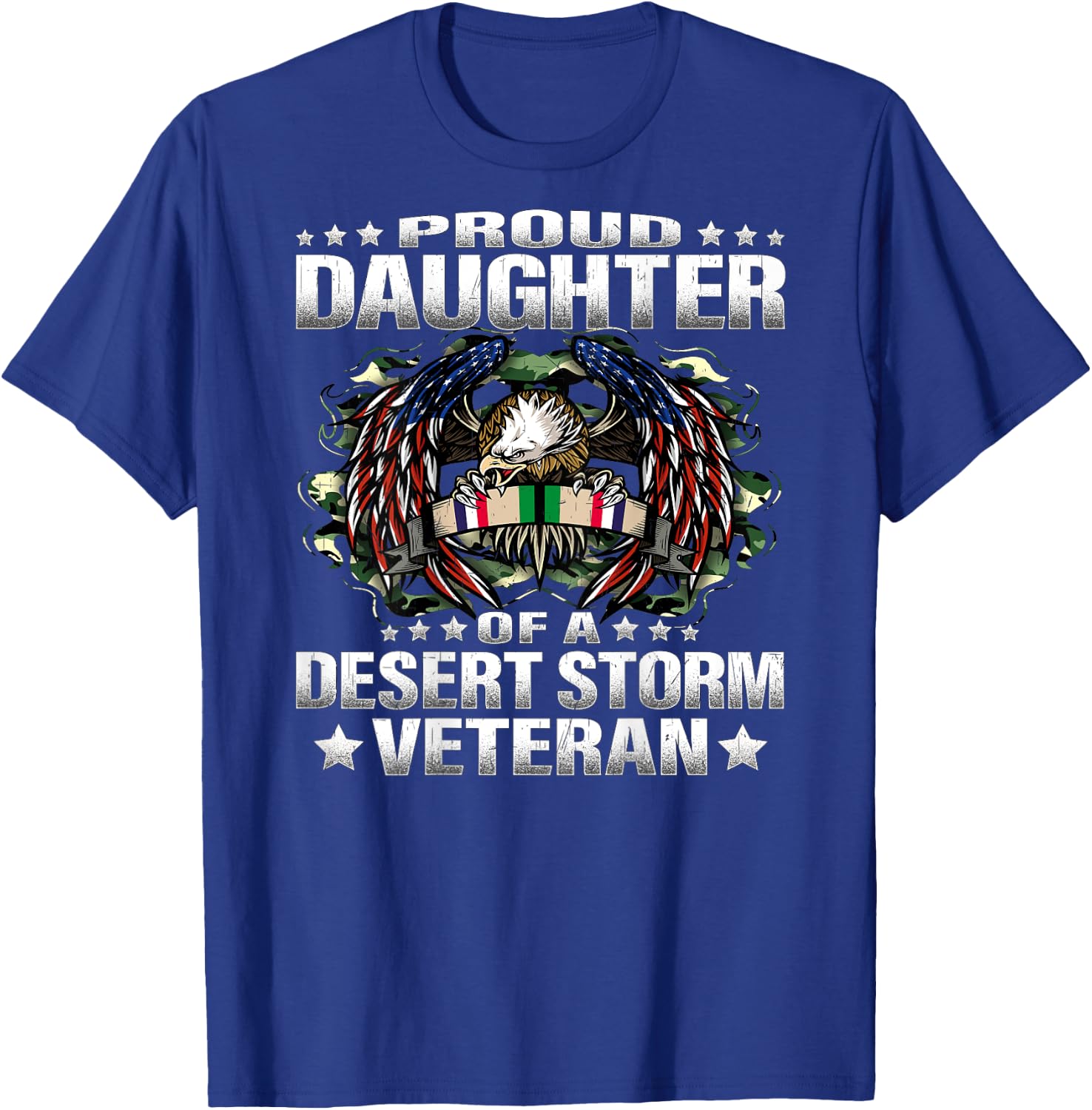Proud Daughter Of A Desert Storm Veteran Military Child T-Shirt - T-Shirt | Royal