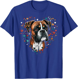 Cute Boxer Dog on Boxer Dog Lover Men Women Kids T-Shirt - T-Shirt | Royal