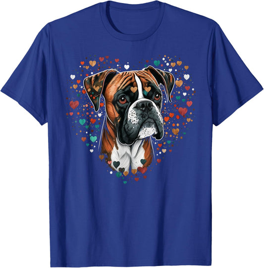 Cute Boxer Dog on Boxer Dog Lover Men Women Kids T-Shirt - T-Shirt | Royal