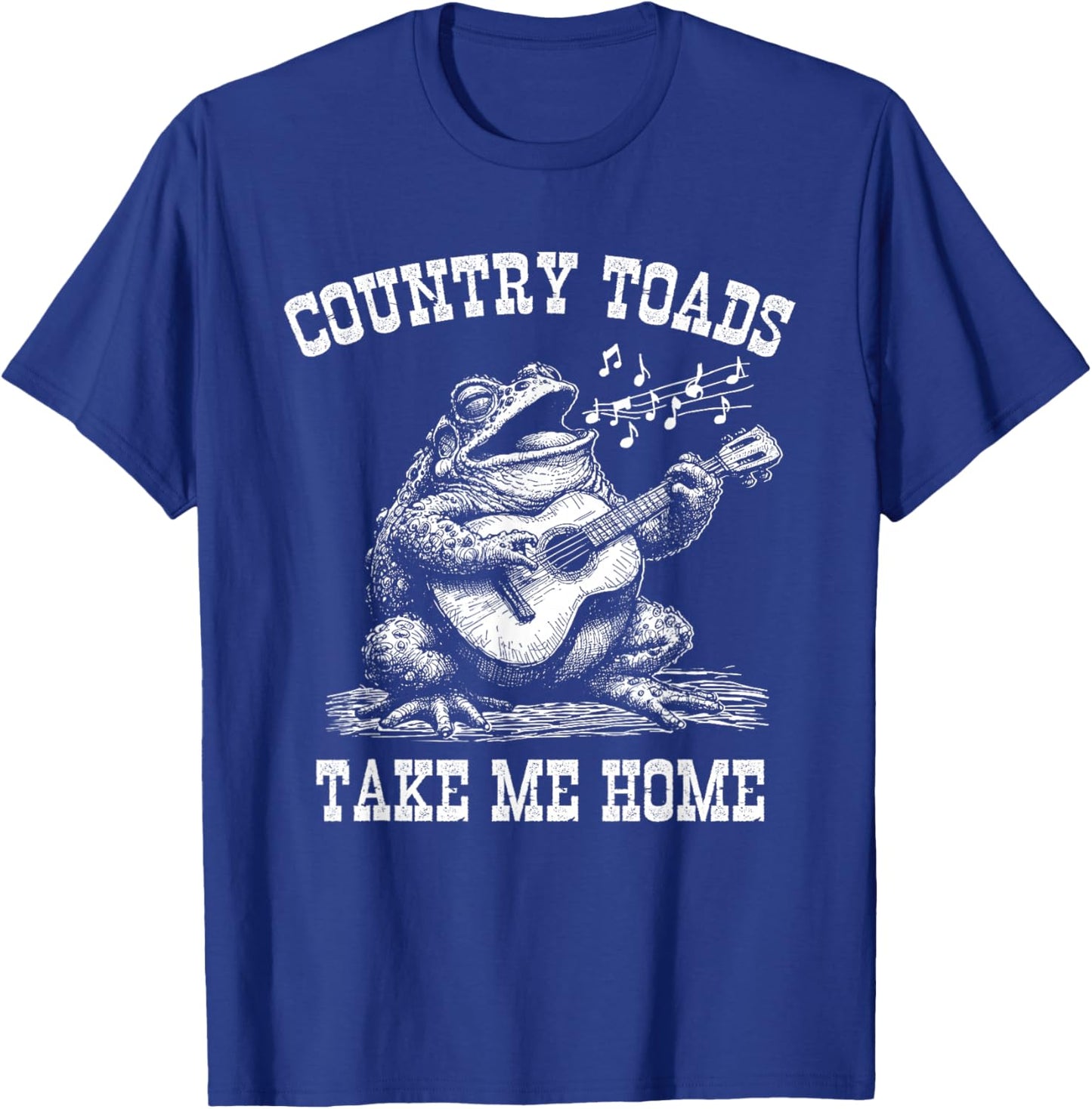 Western Music and Animal Apparel Country Toads Take Me Home Music Festival Singing Toad T-Shirt - T-Shirt | Royal