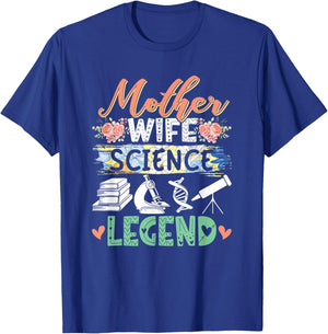 Mother Wife Science Legend Mother's Day Proud Job Floral T-Shirt - T-Shirt | Royal