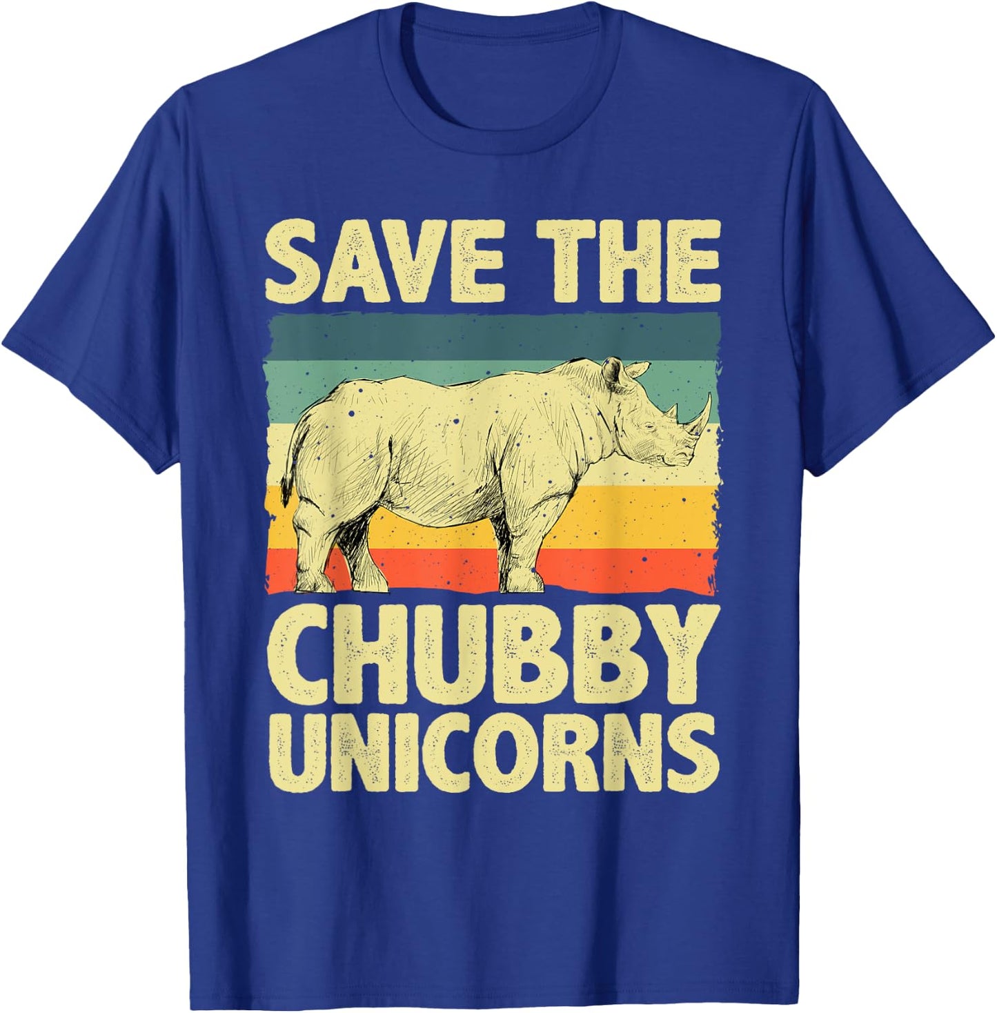 Cool Rhino Women Save The Chubby Unicorn Rhinoceros T-Shirt - T-Shirt | Royal
