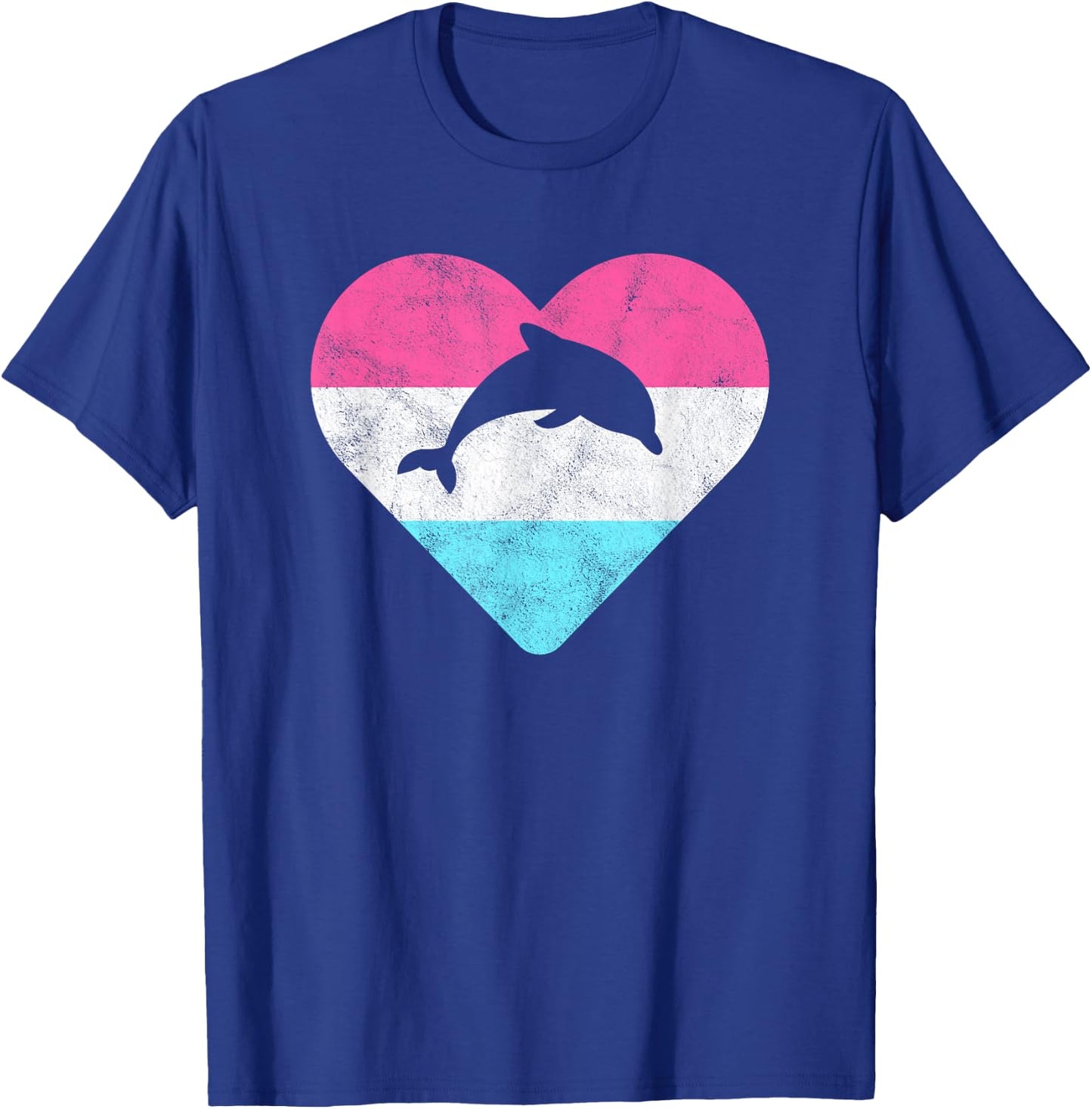 Retro Vintage Dolphin Gift or Girls T-Shirt - T-Shirt | Royal