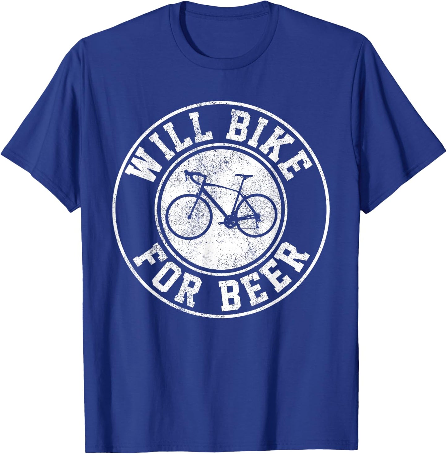 Bicycle Road Bike Beer Funny Road Cyclist Gift T-Shirt - T-Shirt | Royal
