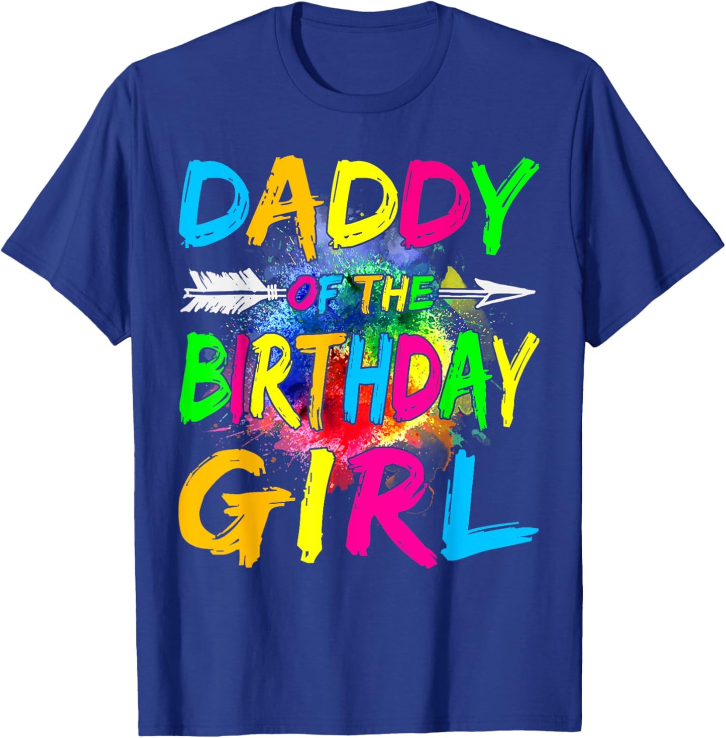 Daddy of the Birthday Girl Retro 80's Party T-Shirt - T-Shirt | Royal