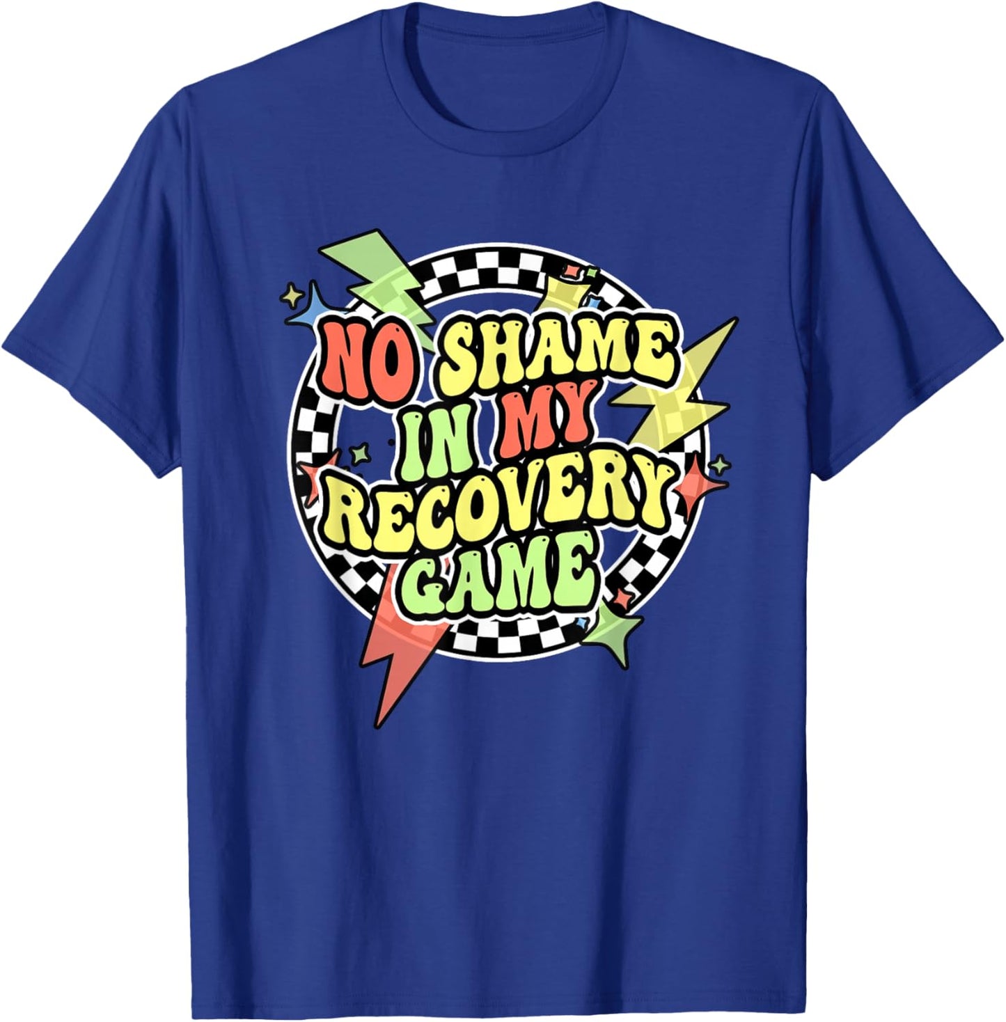 Retro No Shame In My Recovery Game Shirt Men T-Shirt - T-Shirt | Royal