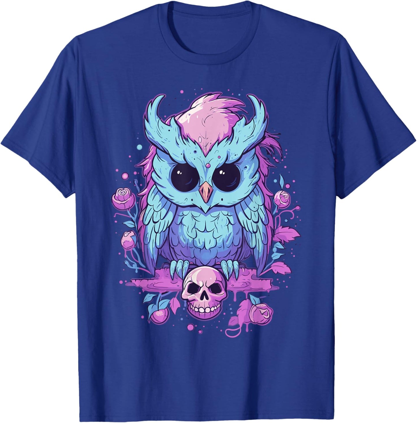 Pastel Goth Owl Kawaii Cute Creepy Halloween Anime T-Shirt - T-Shirt | Royal