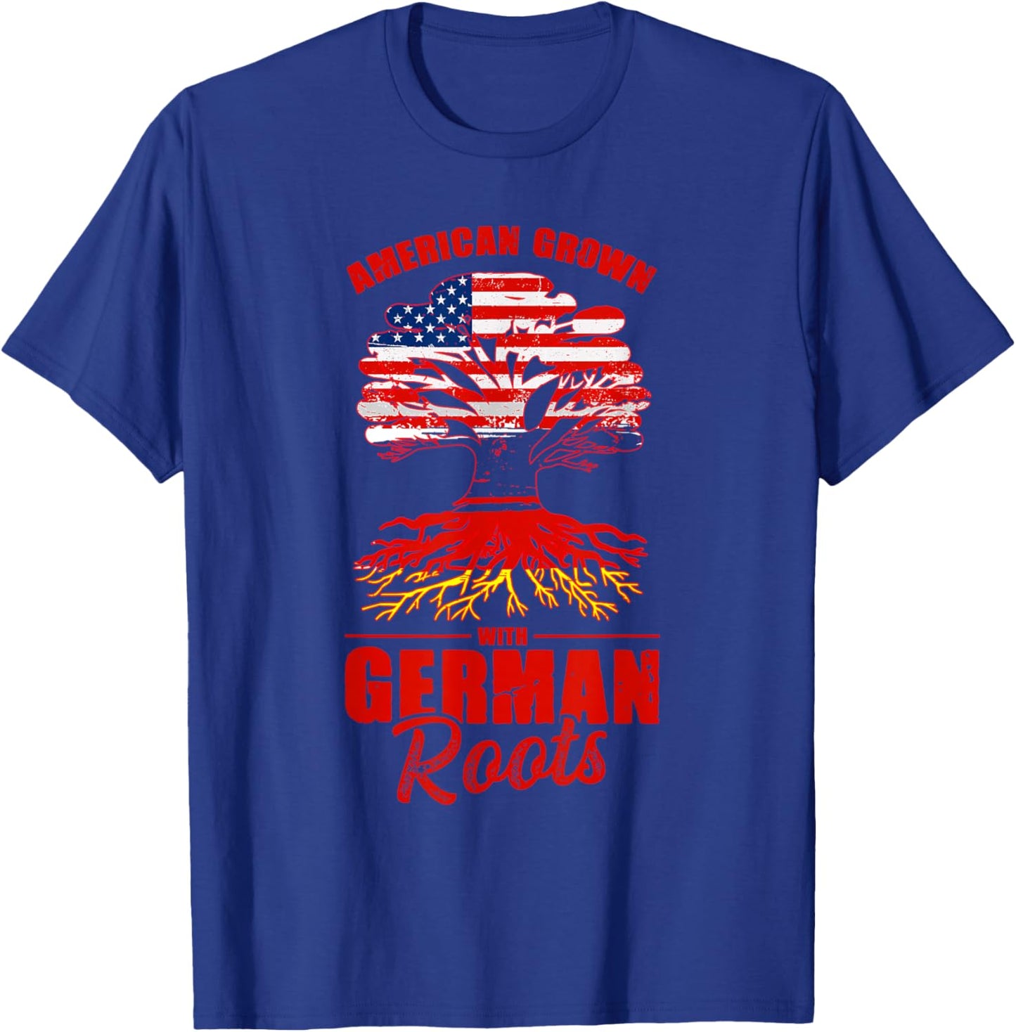 American Grown With German Roots Us Germany German American T-Shirt - T-Shirt | Royal