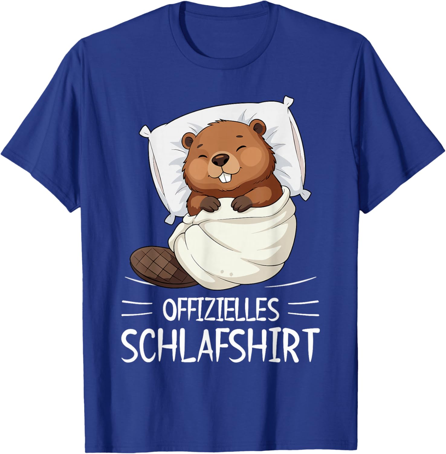 Offizielles Schlafshirt Biber Pyjama Schlafanzug T-Shirt - T-Shirt | Royal