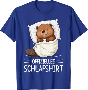 Offizielles Schlafshirt Biber Pyjama Schlafanzug T-Shirt - T-Shirt | Royal