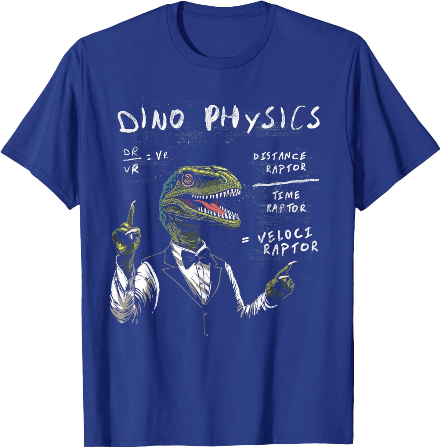 Velociraptor Physics Shirt Raptor Dinosaur Science Joke T-Shirt - T-Shirt | Royal
