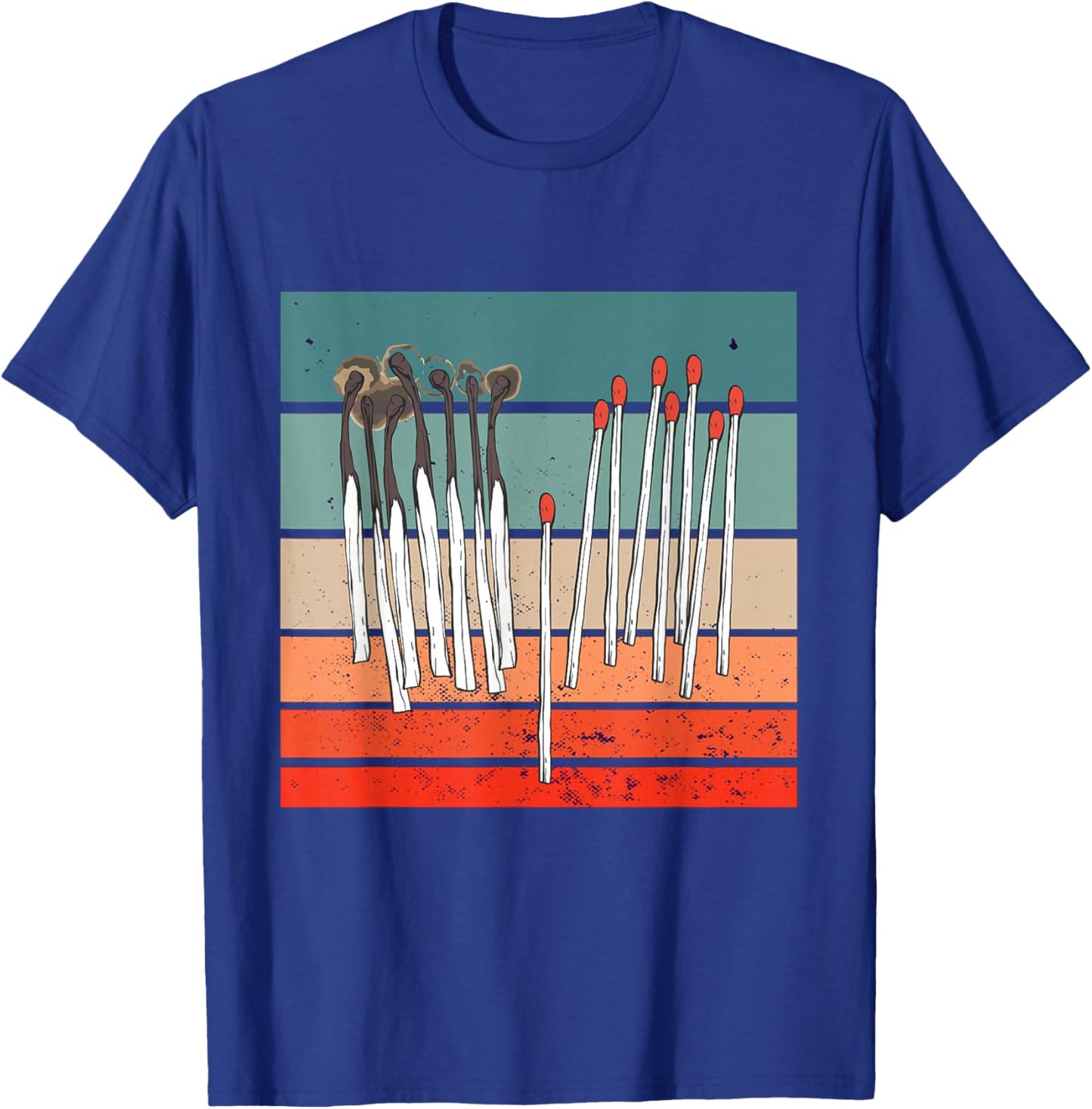 Burnt Matches Unburnt Carbonized Red Tips T-Shirt - T-Shirt | Royal