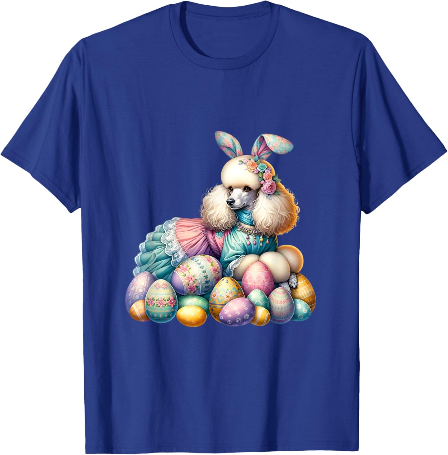 Funny Easter Day Poodle Bunny Costume T-Shirt - T-Shirt | Royal