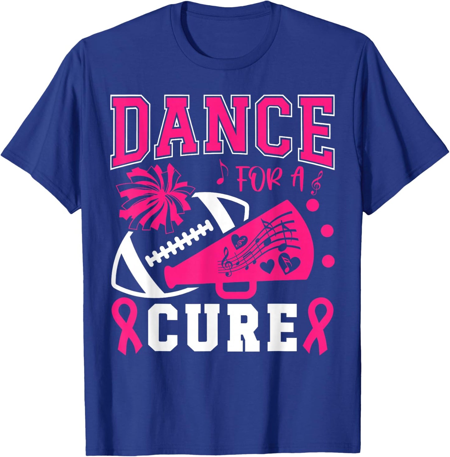 Dance For A Cure Breast Cancer Pink Ribbon Dance Team T-Shirt - T-Shirt | Royal