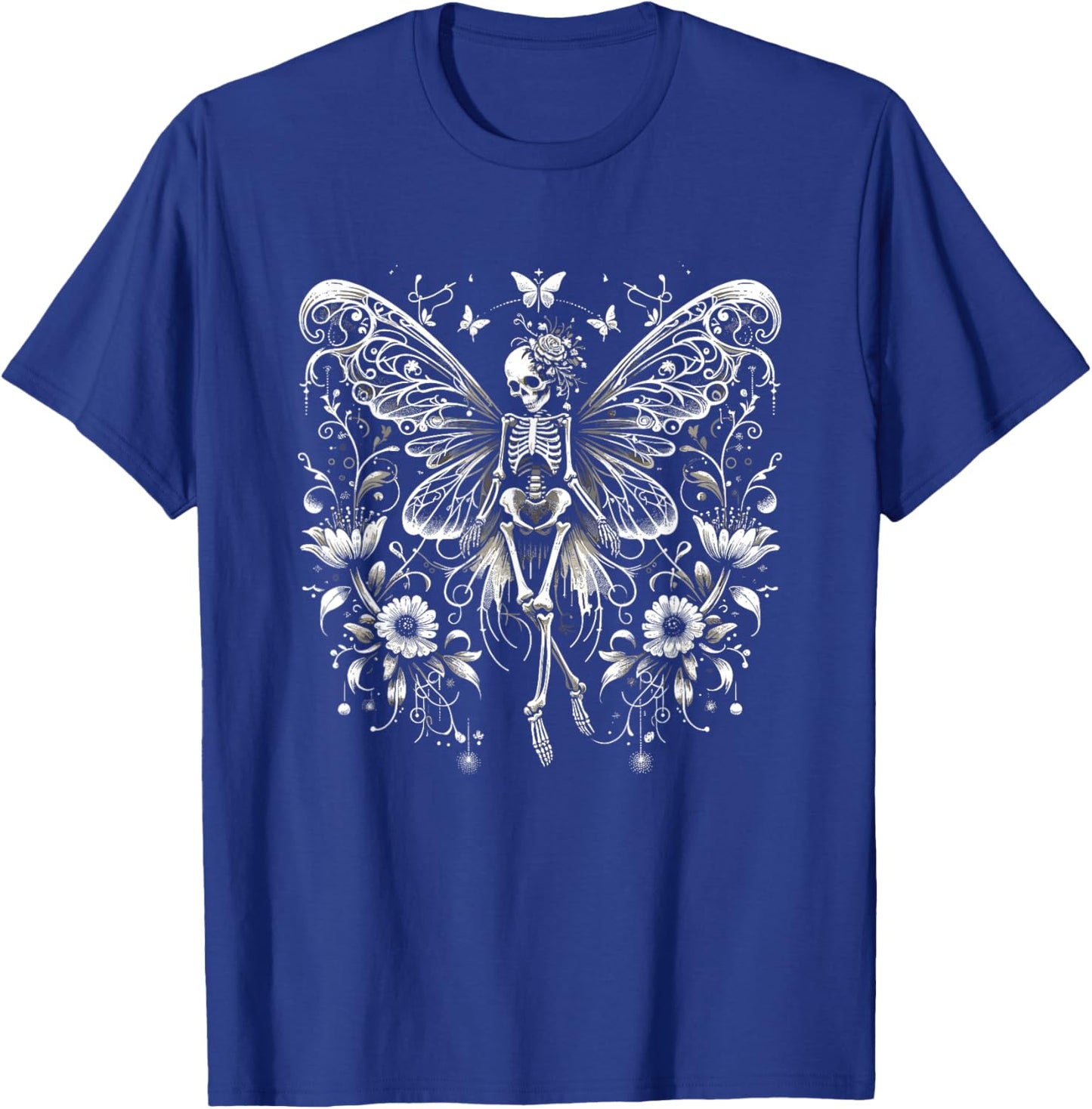 Fairy Grunge Fairycore Aesthetic Butterfly Skeleton Gothic T-Shirt - T-Shirt | Royal