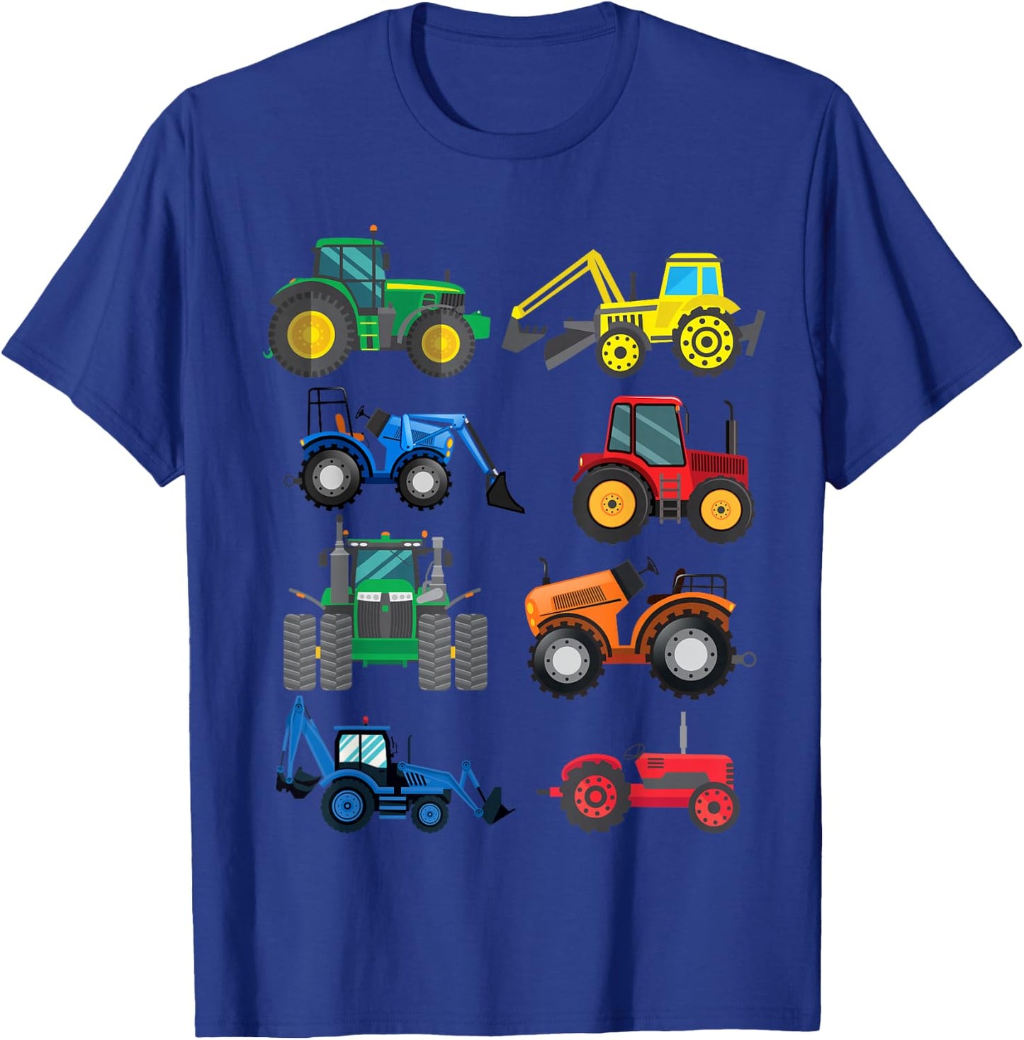 Tractor with Tractors, Agricultural Machinery, Combine Harvester, Boys T-Shirt - T-Shirt | Royal