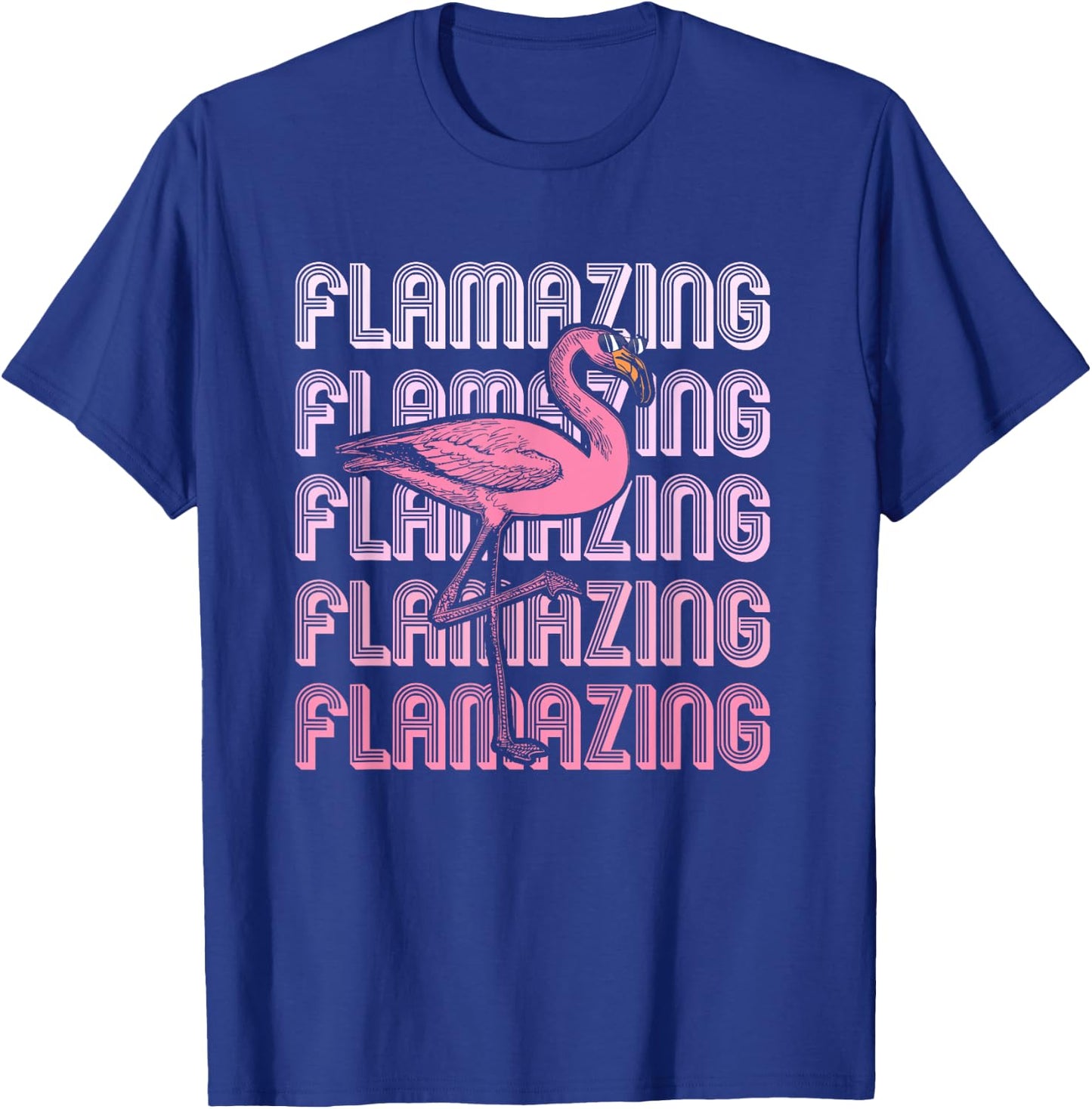 Flamazing Flamingo Sunglasses Funny Party T-Shirt - T-Shirt | Royal