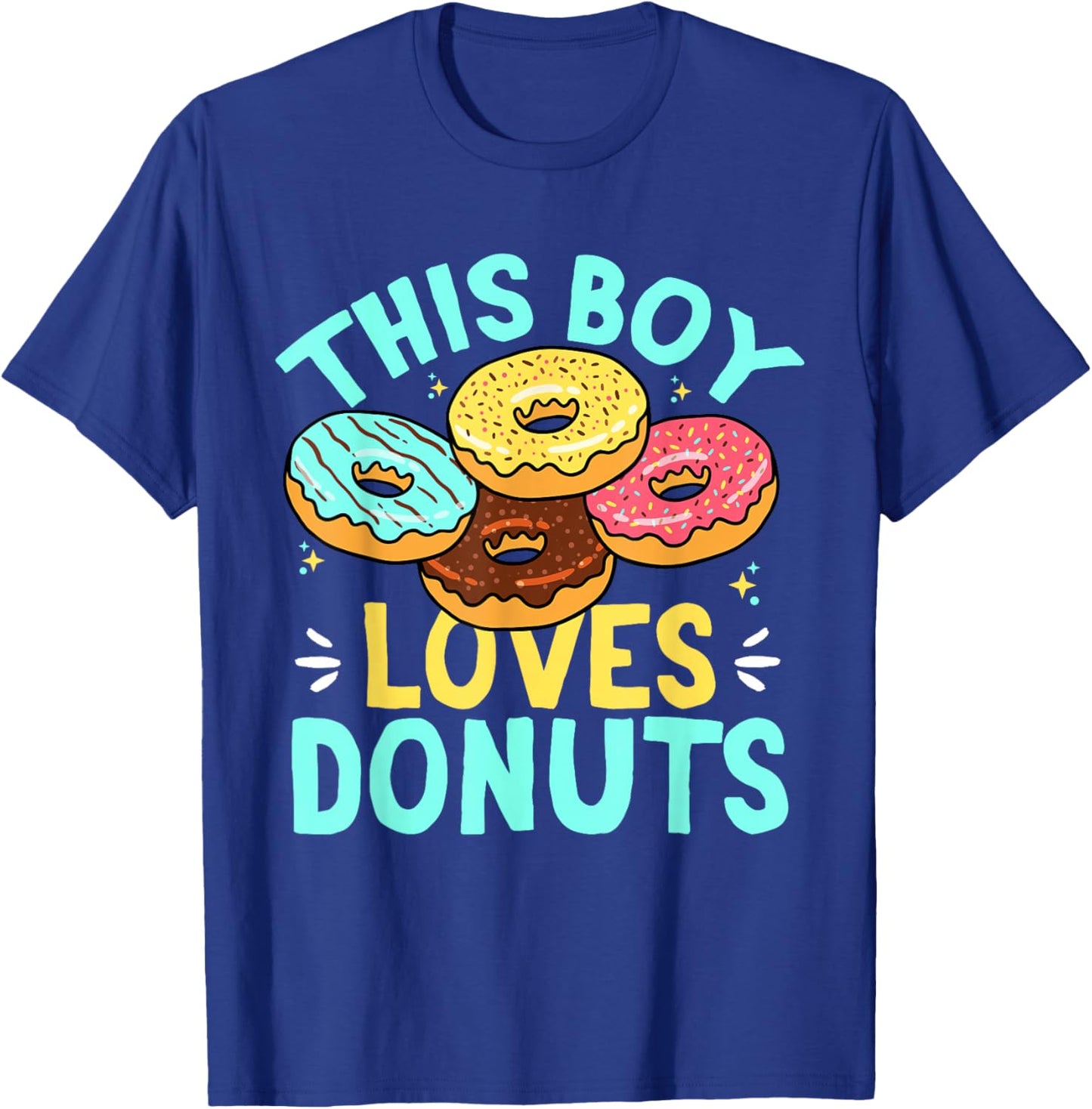 Donut Sweet Food - This Boy Loves Donuts T-Shirt - T-Shirt | Royal