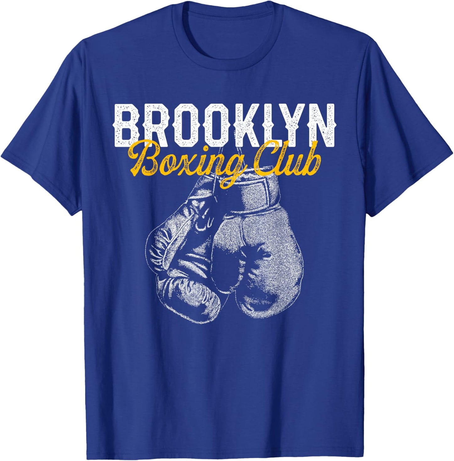 Boxer Distressed Retro Brooklyn Boxing Club Vintage T-Shirt - T-Shirt | Royal