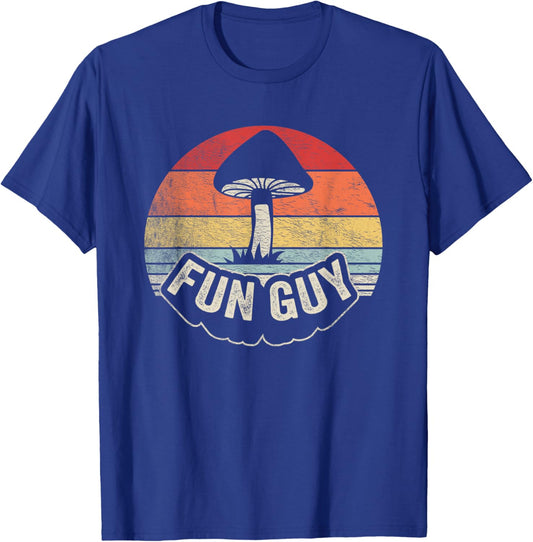 Vintage Funguy Fungi Funny Mushroom Fungi Shirt Fun Guy T-Shirt - T-Shirt | Royal