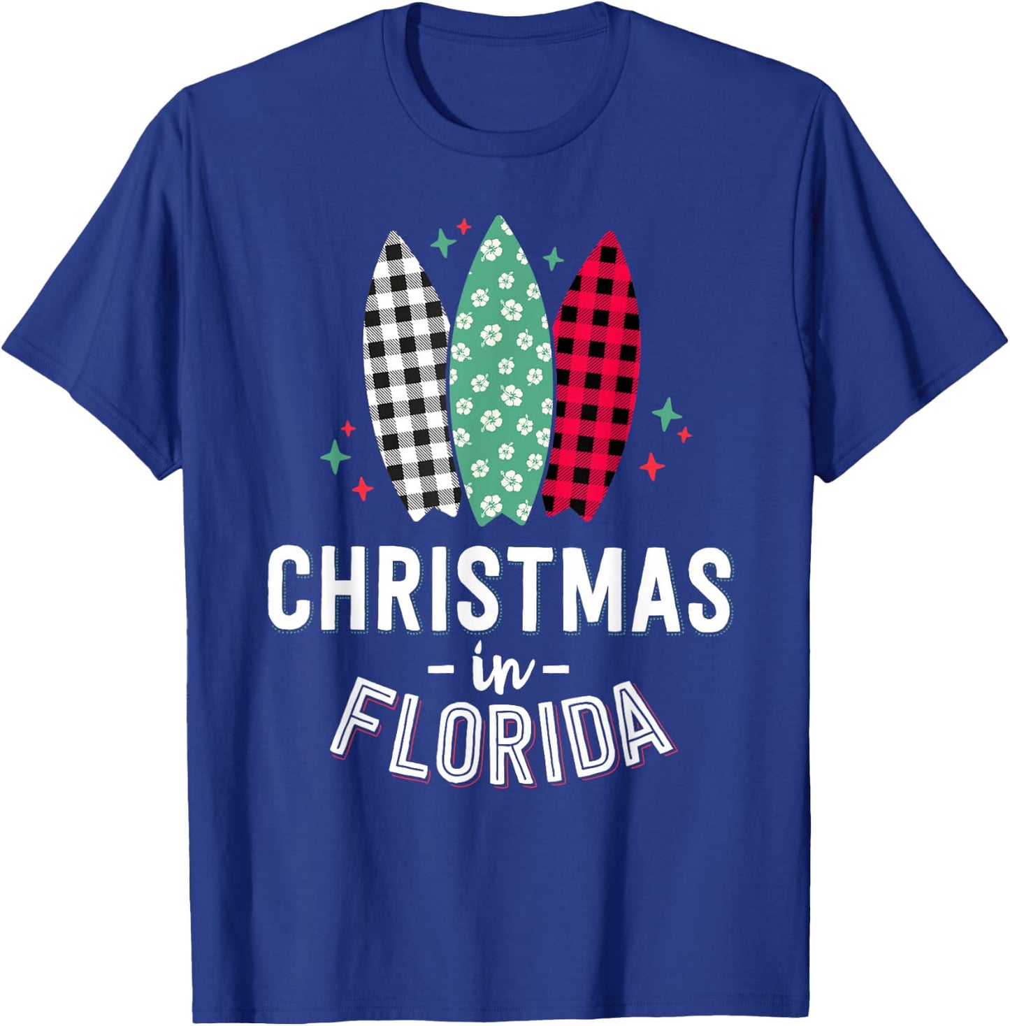 Christmas in Florida Family Vacation Tropical Beach Xmas Women Kids T-Shirt - T-Shirt | Royal