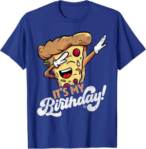 It's My Birthday Cool Graphic Dabbing Pizza Gift Bday Party T-Shirt - T-Shirt | Royal