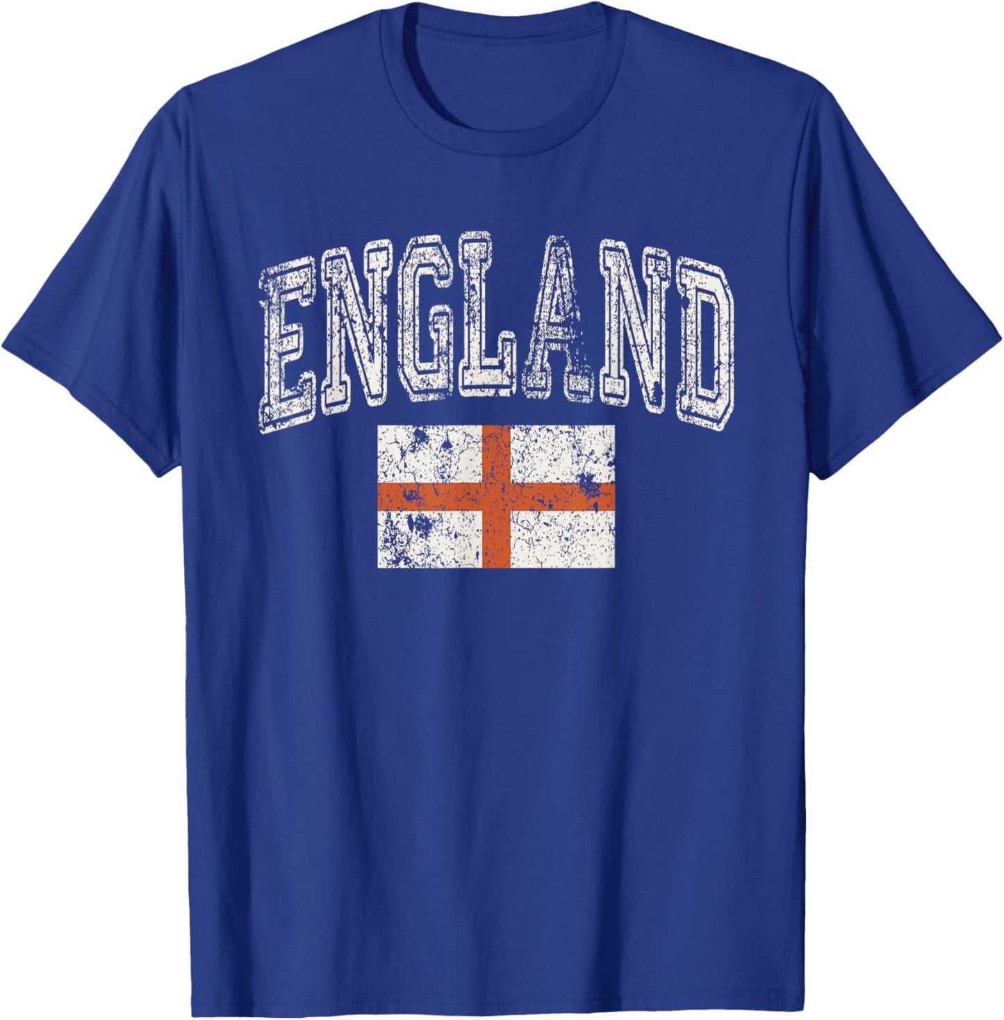 Vintage Retro Faded England Flag English Pride T-Shirt - T-Shirt | Royal