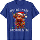 It's Fine I'm Fine Everything is Fine Christmas Highland Cow T-Shirt - T-Shirt | Royal