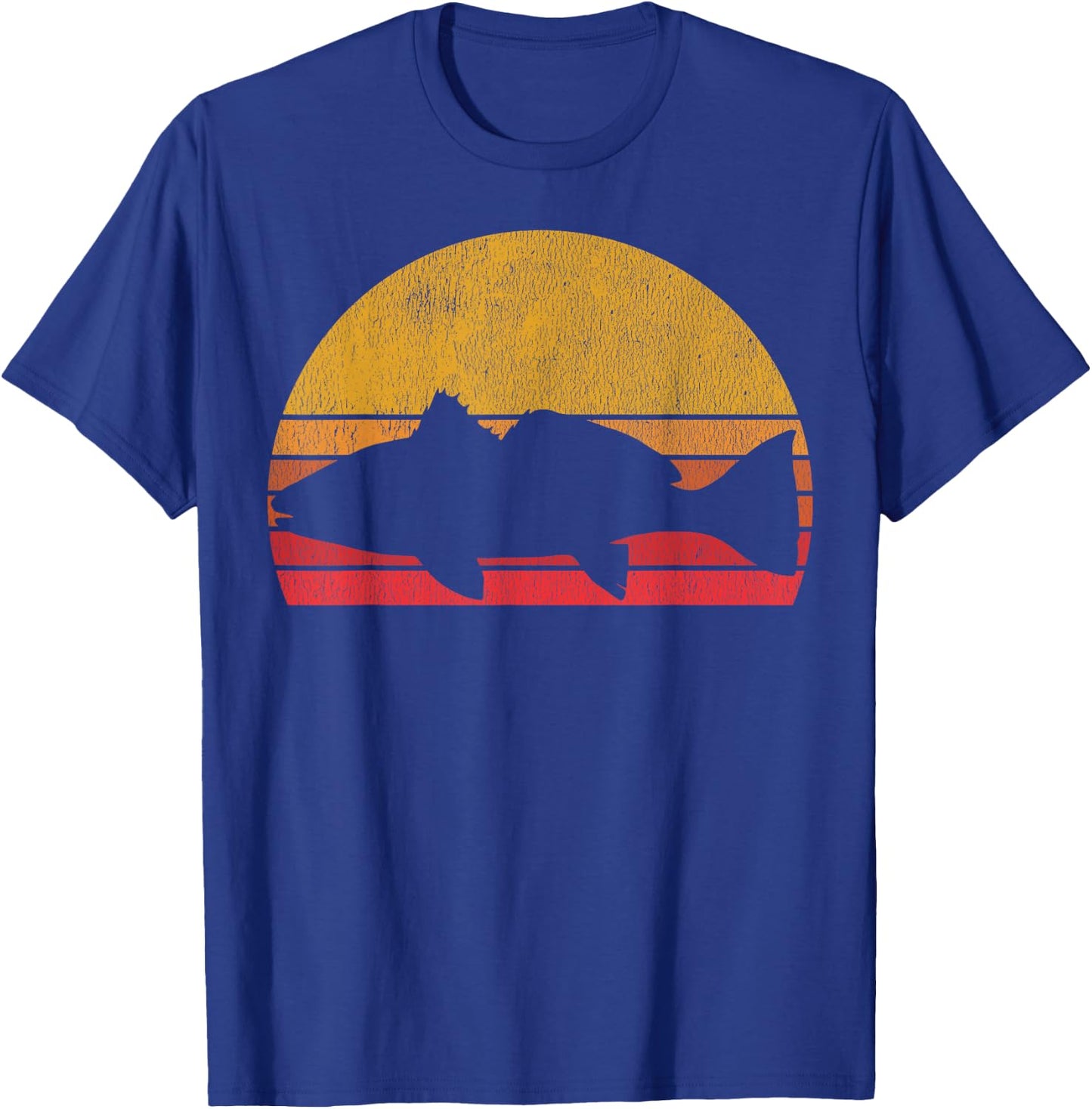 Redfish Retro Saltwater Fisherman Fishing T-Shirt - T-Shirt | Royal