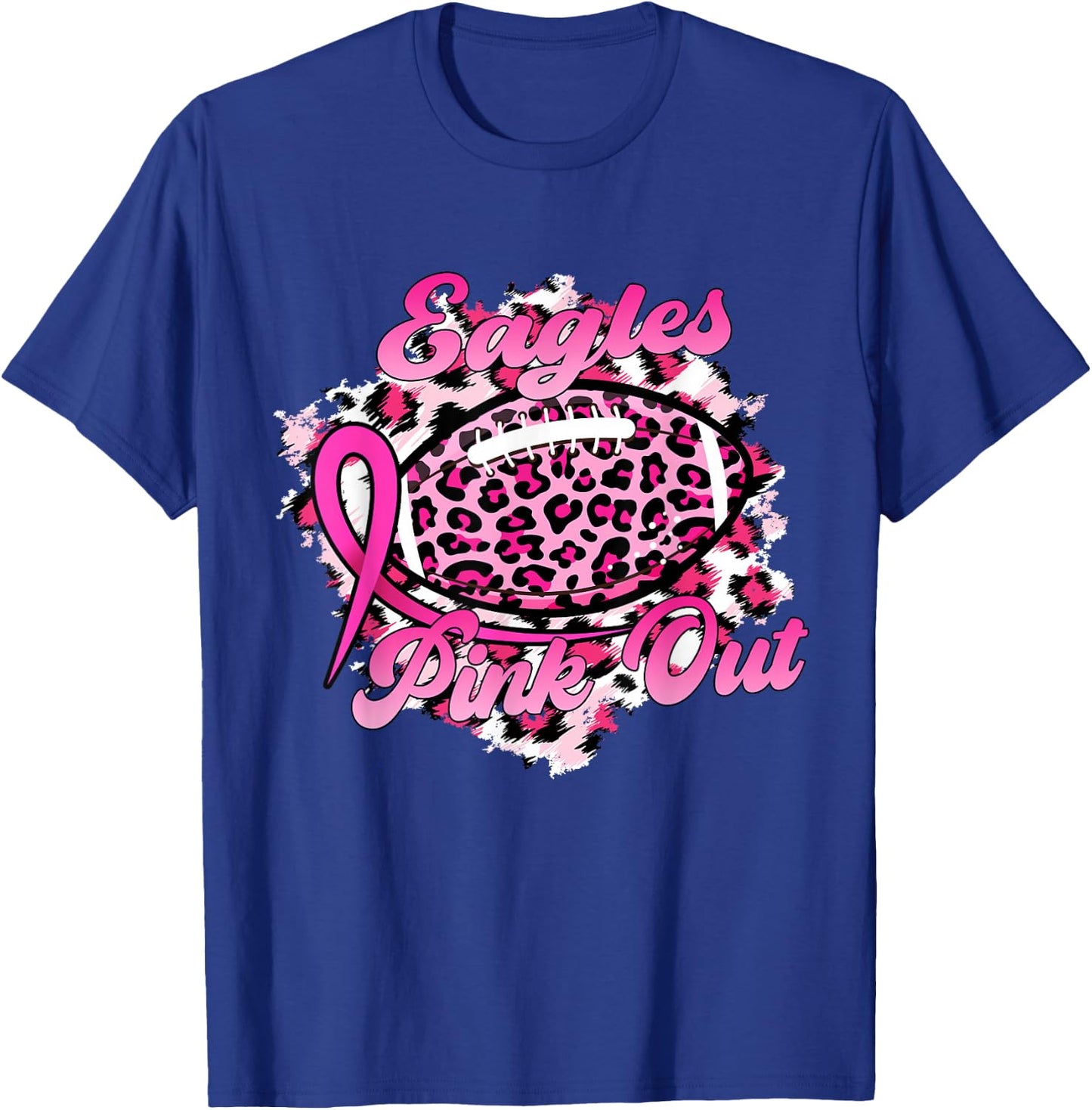 In October We Wear Pink Eagles Pink Out T-Shirt - T-Shirt | Royal