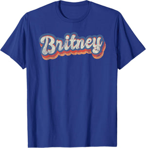 Britney Personalisiertes Namensshirt mit individuellem Schriftzug 70er Jahre T-Shirt - T-Shirt | Royal