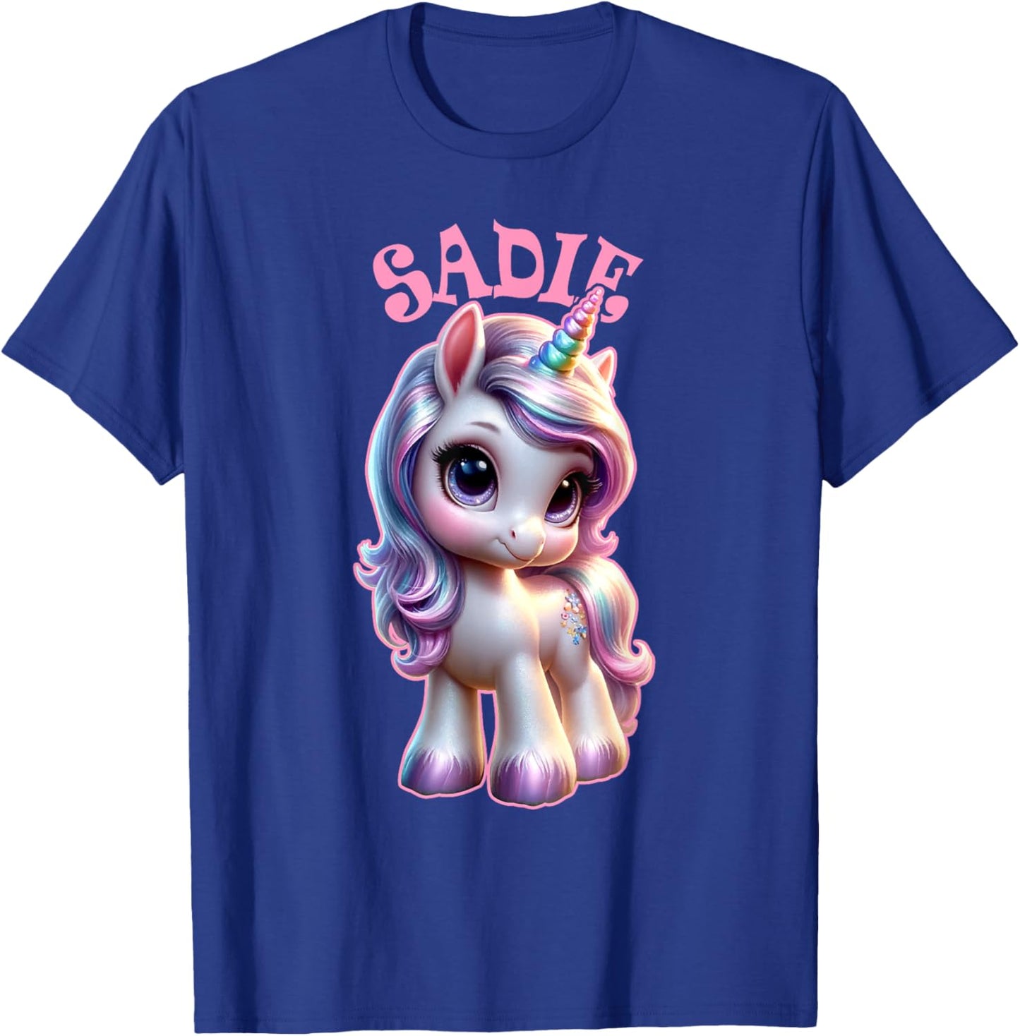 Sadie Cute Unicorn Design for Girls Name Sadie T-Shirt - T-Shirt | Royal