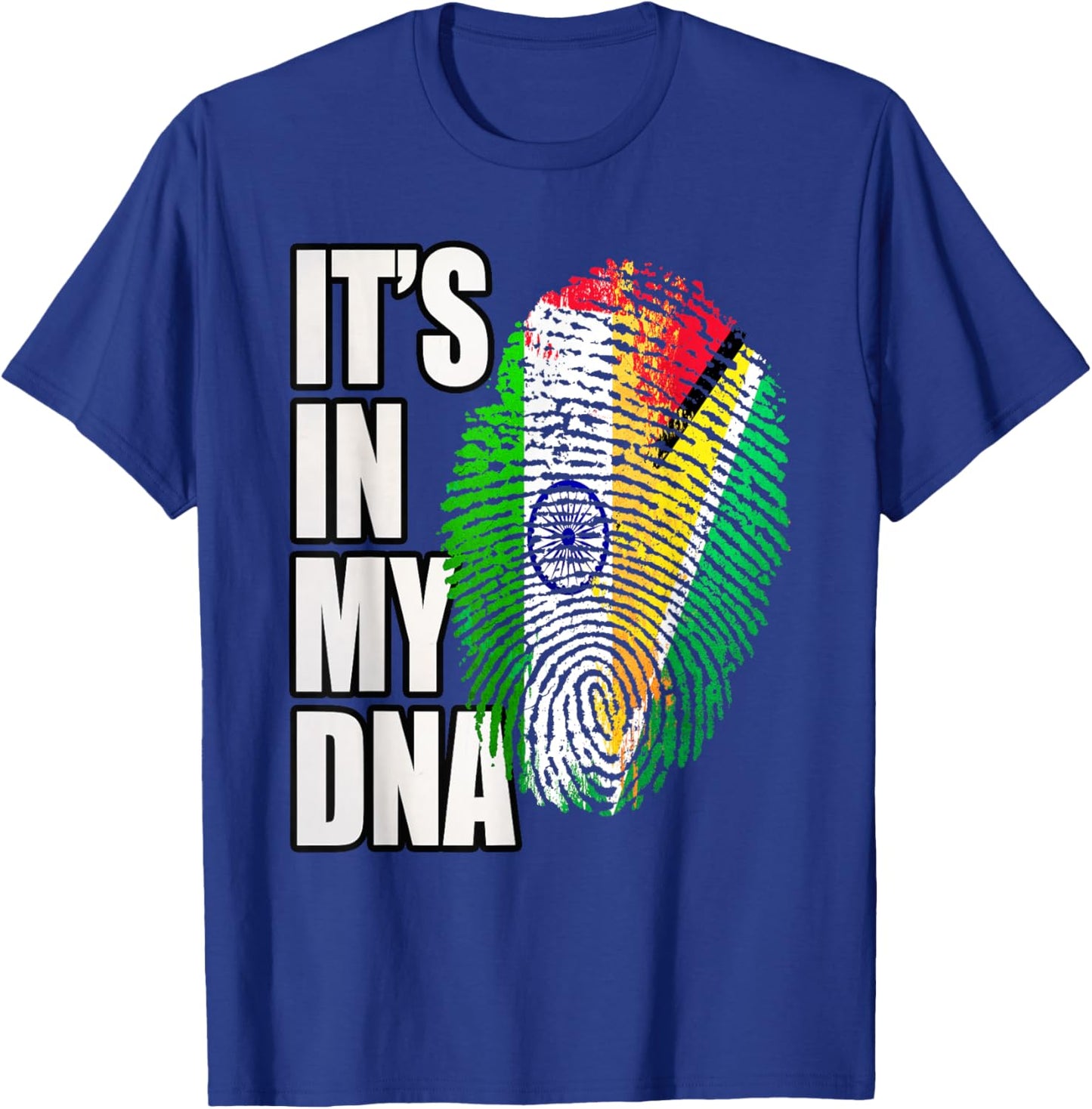 Guyanese and Indian DNA Heritage Flag T-Shirt - T-Shirt | Royal