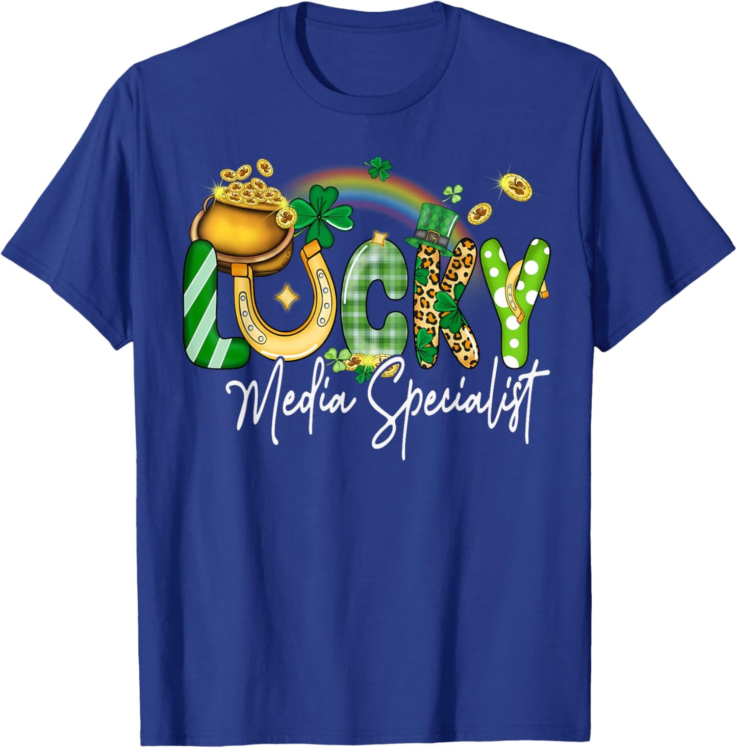 Lucky Media Specialist St Patricks Day Family Matching T-Shirt - T-Shirt | Royal