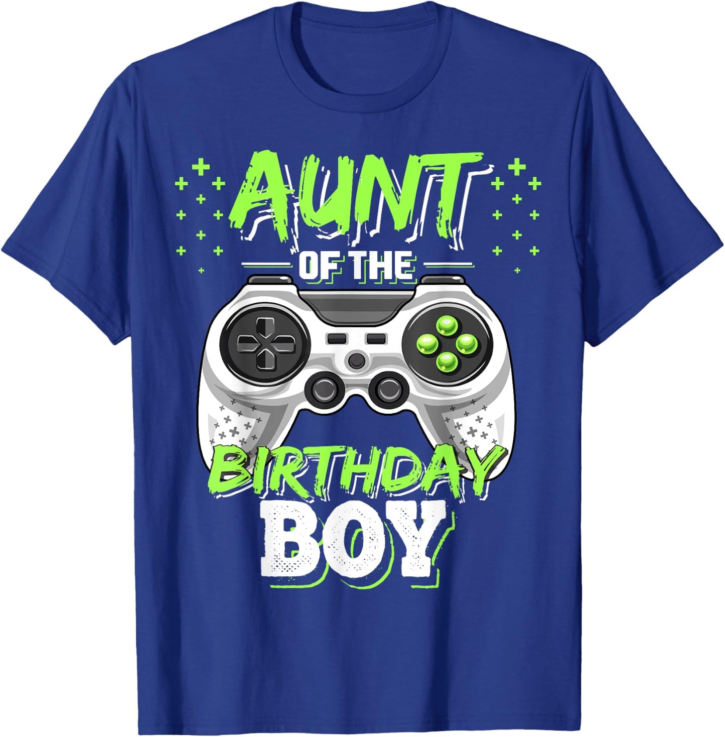 Aunt of the Birthday Boy Matching Video Game Birthday Gift T-Shirt - T-Shirt | Royal