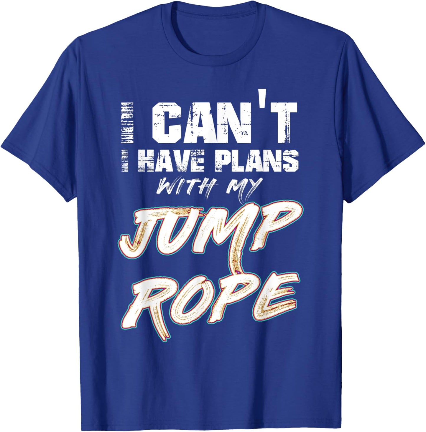 Weighted Jump Rope Double Dutch Workout Boxing T-Shirt - T-Shirt | Royal