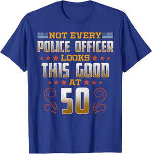Police Officer 50th Birthday T-Shirt - T-Shirt | Royal
