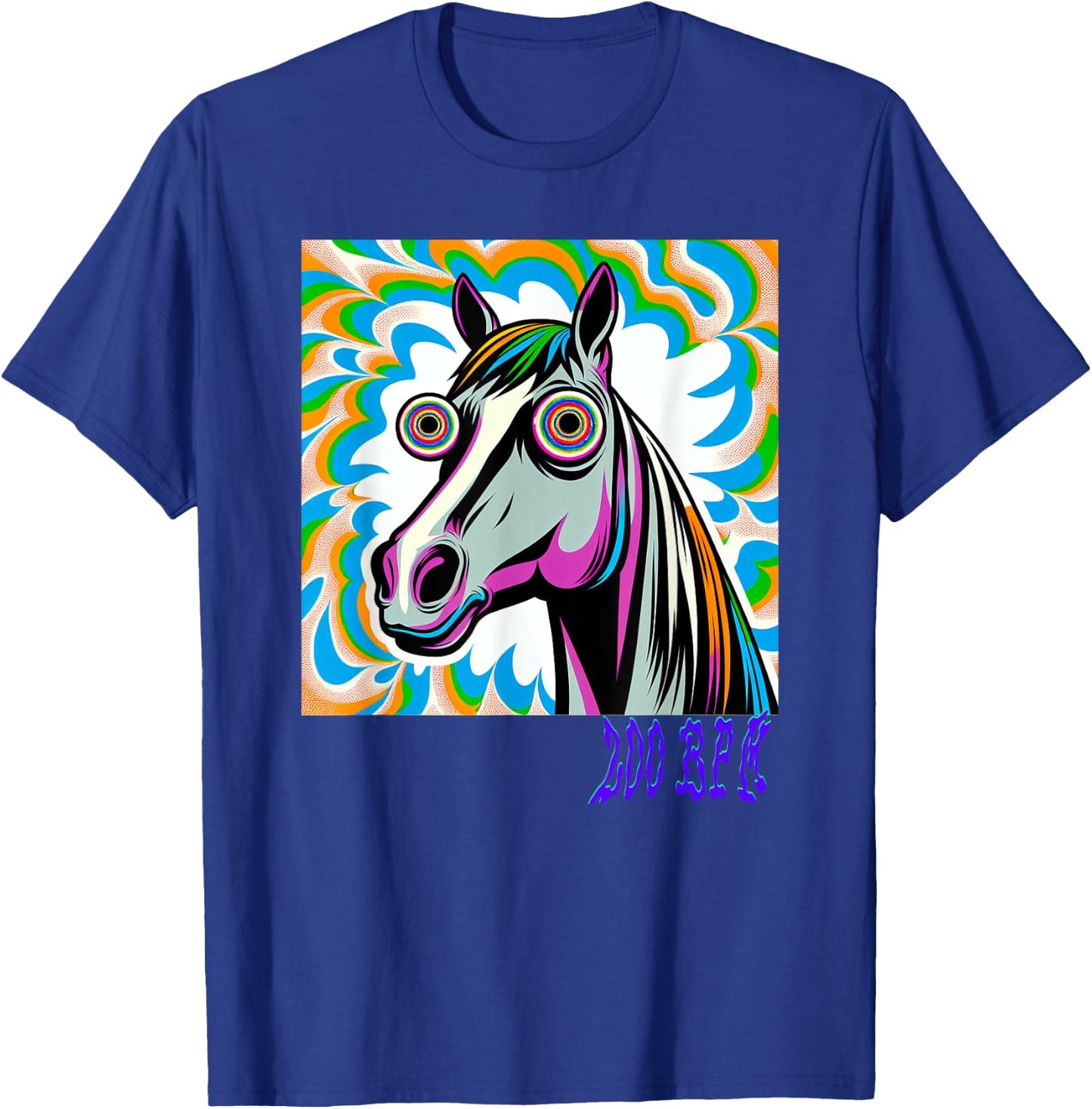 Techno Uptempo Horse 200 BPM T-Shirt - T-Shirt | Royal