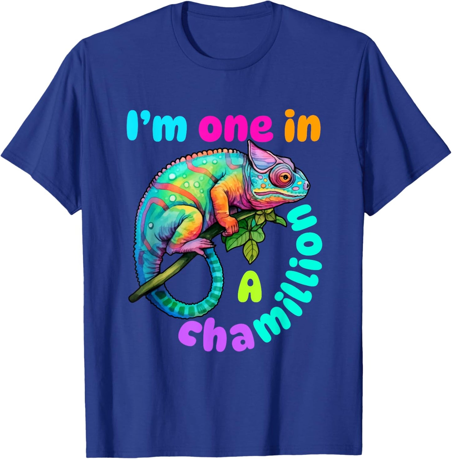 Chameleon Cute Lizard Saying Pun Kids Boys Toddlers T-Shirt - T-Shirt | Royal