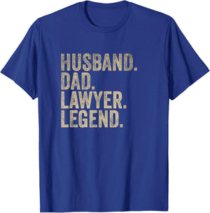 Vintage Father's Day Husband Dad Lawyer Legend Daddy T-Shirt - T-Shirt | Royal